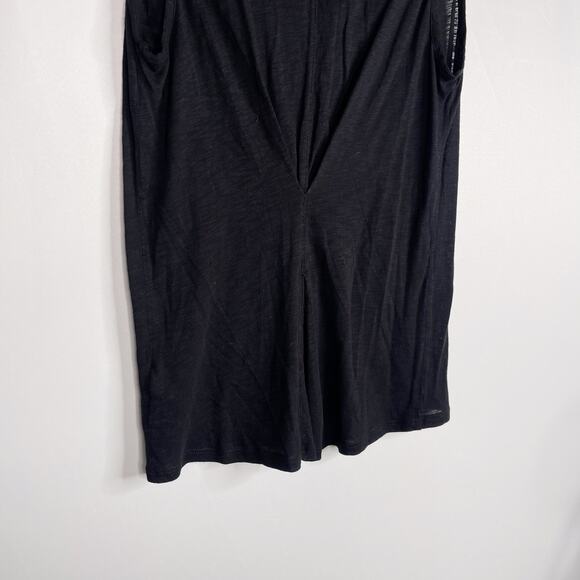 New Splendid XSmall Black Cowl Neck Sleeveless Slub Jersey Tank Top Modal Supima - Picture 6 of 11